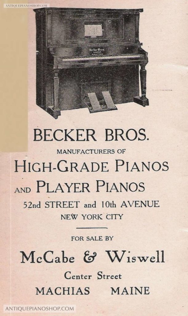 becker brothers piano